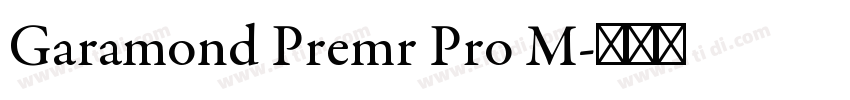 Garamond Premr Pro M字体转换